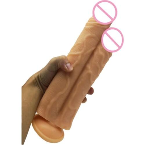 27*8CM Huge Double Dildos Sex Toys Long Double Ended Dildo-Dual Sided-Headed Penetration Dong Sex Toy For Woman Couple Adult