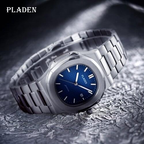 Watches Mens 2020 PLADEN Famous Brand Hight Quality Steel Strap Watch For Man Luxury Business Sport Fashion Quartz Wrist watch