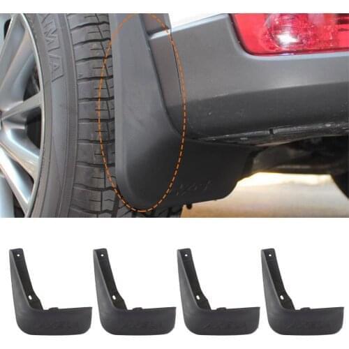 Black 4Pcs Durable Car Mud Splash Guards with Screw Mudguards Wear-resistant