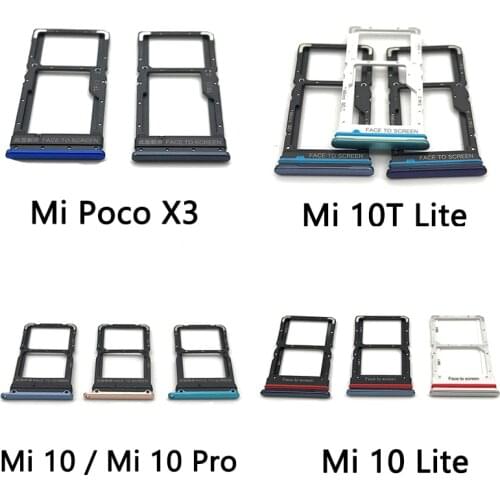 2Pcs/lot SIM Card Tray Slot Holder Replacement Part For Xiaomi Mi 10 Lite