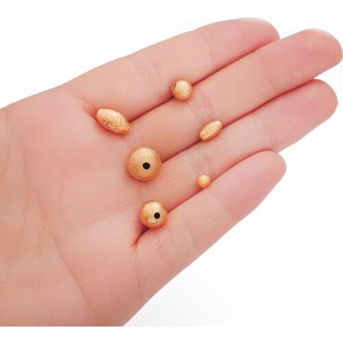 5-10Pcs 18K Gold Plated Copper Oval Charm Spacer Beads Wheel Bead Round Loose Beads For DIY Jewelry Making Supplies Accessories