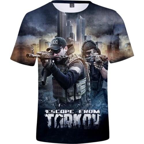 Classic Game Arrival Escape From Tarkov 3D T-shirt Men/Women Fashion Harajuku Escape From Tarkov 3D Mens t-shirt Short sleeve