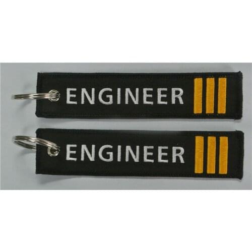Engineer 3 Bars Fabric Embroidered Keychains Straps