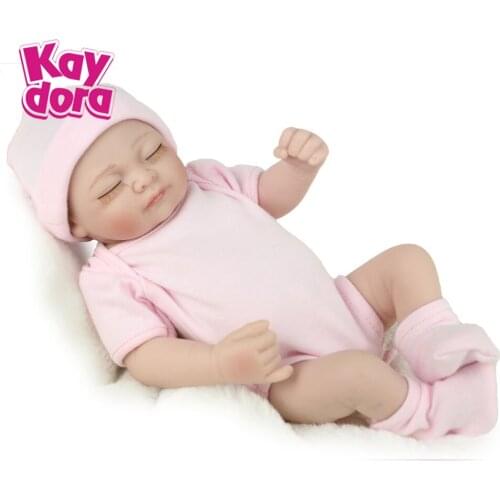 KAYDORA 10 Inch Full Vinyl Reborn Baby Dolls Alive Lifelike Real Dolls Mini Realistic Bebe Reborn Babies Girl Toys Birthday Gift