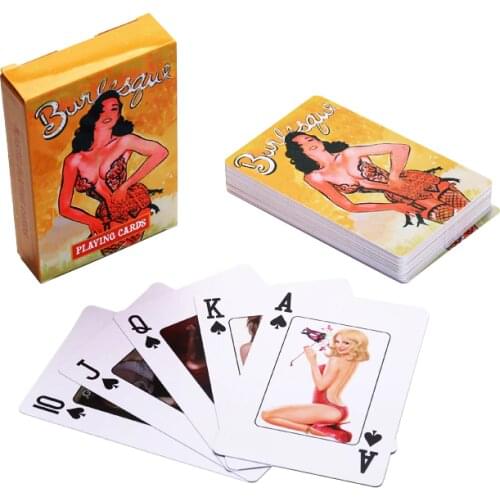 Beautiful Girl Pin-Up Pattern Poker Card Baccarat Texas Hold'em Frosting Waterproof Playing Cards Board Bridge Game Gift 58*88MM