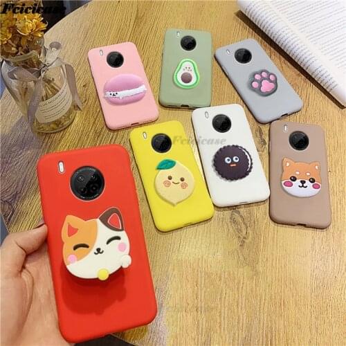 Cartoon Phone Holder Case For Huawei Y9a Cover Silicone Coque Fundas For Huawei Y9a FRL-22 FRL-L23 Back Cases Y9a 2020