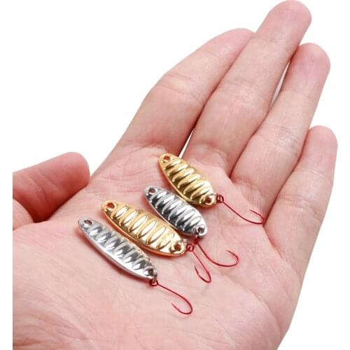 LUSHAZER Fishing Lure Spoon 5g3g Metal lure Wobblers Fishing Tackle Artificial isca artificial spinner baits metal