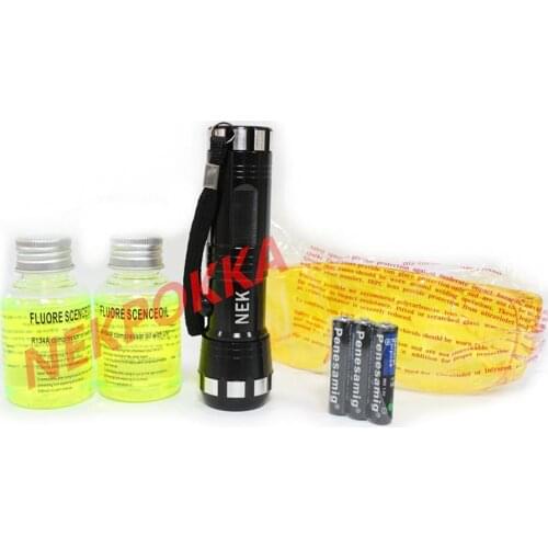 Leak detection of UV ultraviolet lamp in automobile air conditioning system,Air Conditioning A/C System Leak Test Detector Kit