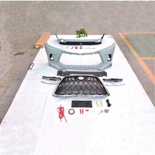 Fit for Toyota Highlander 2015 2018 front and rear bumpers with day light bumper PP material auto parts