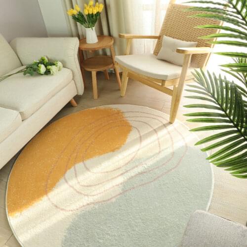 Nordic Simple Round Carpet Livingroom Computer Chair Floor Area Rug Home Fluffy Rugs Bedroom Soft Kids Play Tent Tatami Mat