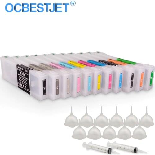11Colors/Set T6361-T6369 T636A T636B Empty Refillable Ink Cartridge For Epson Stylus Pro 7900 9900 7910 9910 Printer 700ML/PC