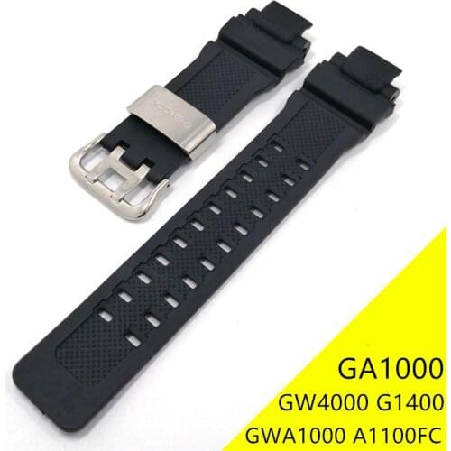 Rubber Watchband For Casio G-Shock GA1000 GW4000 GWA1000 G1400 A1100FC Men Sports Waterproof Replacement Bracelet Band Strap