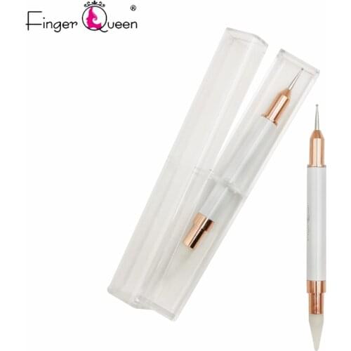 Nail Art Drill Pen Metal Rod Crayon Double-headed Dual-use Brush Nail Art Drawing Pointing Flower Pin Pointing Bead Diamond Tool