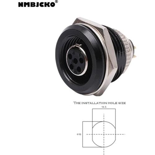 High quality 10pcs/lot mini 5P xlr female Audio Mic connector Mini XLR Connector socket