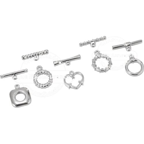 5 Sets Stainless Steel Toggle Clasps Connectors for Bracelet Necklace Chunky OT Clasp DIY Jewelry Making