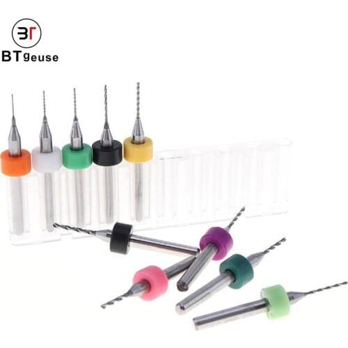10pcs Carbide Micro CNC PCB Print Circuit Board Milling Cutters Drill Bit for Plastic Fiberglass and Woodworking