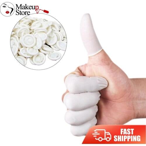 10pcs/set Disposable Anti-static Finger Cots Nail Art Fingertips Protective Latex Gloves Tools Used for Manicure
