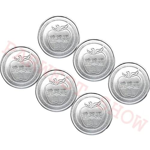 200pcs Game coin token arcade stainless steel Apple Logo token acceptor Jamma token Russian game coins Can be customized design