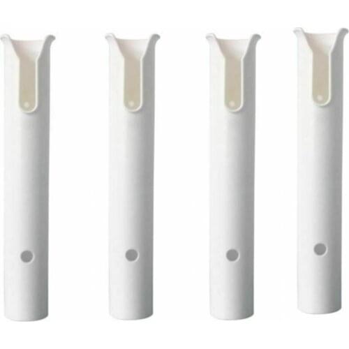 4 Pcs Fishing Rod Holder Racks Marine White Polyethelene Holds