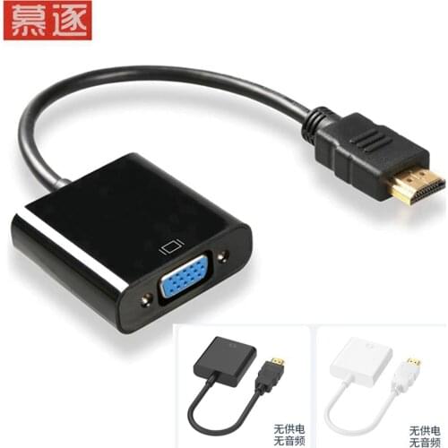 1080P HDMI-compatible to VGA Adapter Digital to Analog Converter Cable For Xbox PS4 PC Laptop TV Box to Projector Displayer HDTV