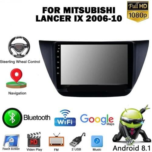 2Din Car Stereo Radio Multimedia MP5 Video Player 9 Inch Android 8.1 for Mitsubishi Lancer Ix 2006-2010 GPS Navigation Head Unit