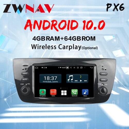 DSP 4GB 64G Autoradio 1 Din Android 10 Car DVD Player Stereo For Fiat/Linea/Punto evo 2012-2015 Multimedia GPS Navigation Audio