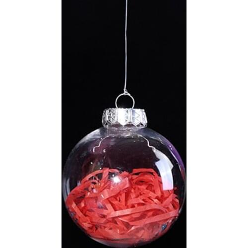 8pcs/pack Diameter=6cm Mini Size Transparent Glass Globe Wedding Party Decorative Hanging Ball Christmas Pendant Ornament