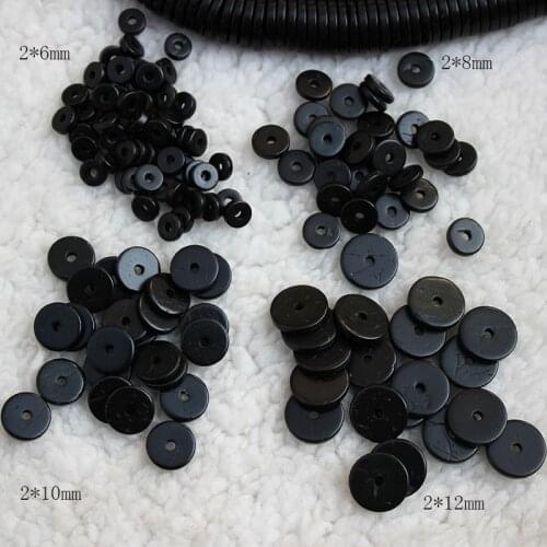 100pcs/lot Natural Black Coconut Shell Spacer Beads 6mm 8mm 10mm 12mm Round Bracelets Earrings Charm Beads DIY Jewelry Making