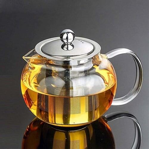 Borosilicate Glass Teapot With Removable Infuser Filter Heat Resistant Glass Teapot Cup Set Flower Puer Oolong Tea Kettle