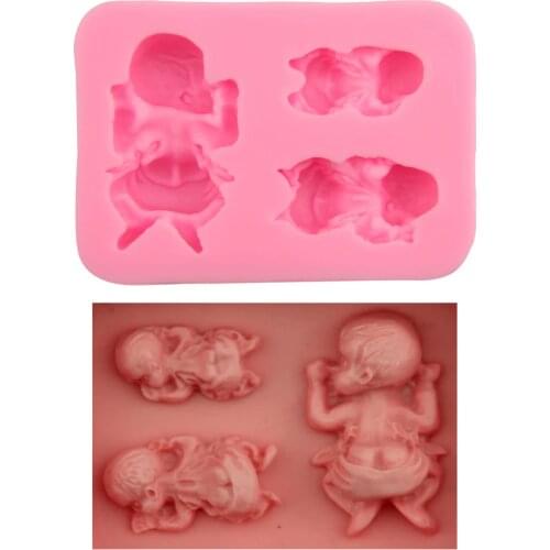Baby cake baking mold chocolate fondant Mu Si silicone mold plaster handmade DIY decorative ornaments soap mold