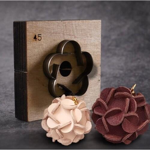 Diameter40-50-60mm, Spell Insert Hydrangea Die Cutting Leather Mold, Drop Shape Cutting for Earring Jewelry DIY Leather Crafts