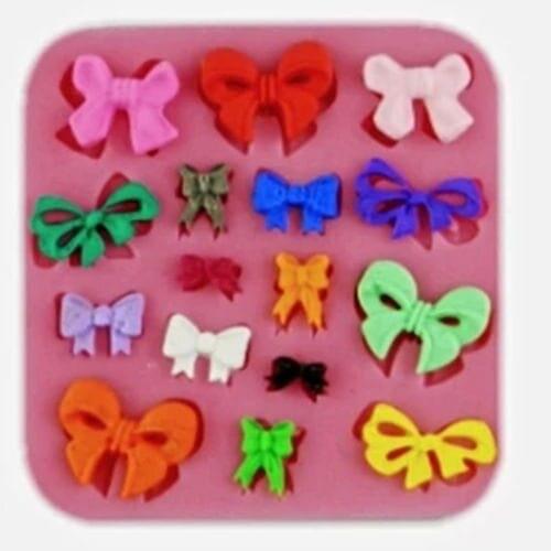 Hot Sale Cake Silicone Fondant Decorating Bowknot Cake Mould Mold Baking Tool Random color