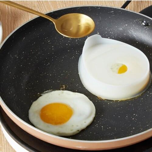 Fried Egg Mold Shaper Non-stick Pan Omelette Food Grade Silicone Round Poached Egg Cooking Baking Kitchenware Accessories