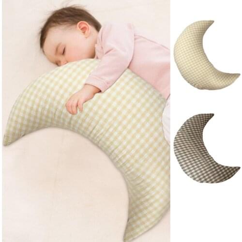 Cotton Moon Plush Pillow Stuffed Toy Baby Sleeping Nursing Lying Pillow Summer Cushion Pillow Girl Cute Pillow Photography Prop