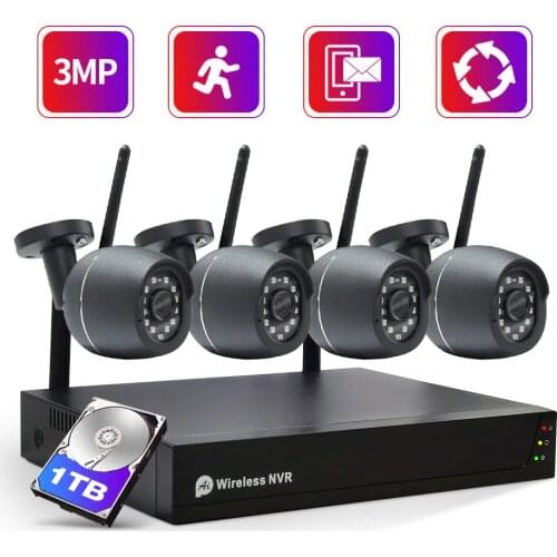 SDETER 8CH WIFI Wireless NVR Security Camera Kit Outdoor Audio Recorder P2P Remote Access IP Camera CCTV Surveillance Set