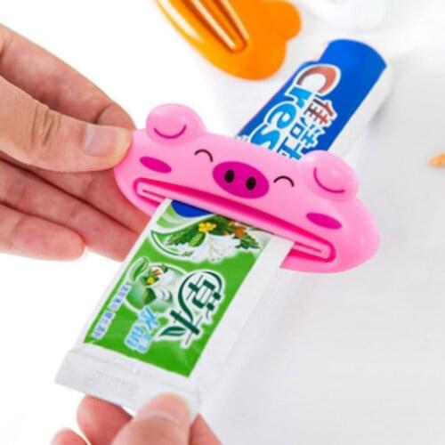 2PCS Cartoon Toothpaste Squeezers Anti-slip Facial Cleanser Squeezer For Bathroom Creative Rolling Holder Bathroom Accessories