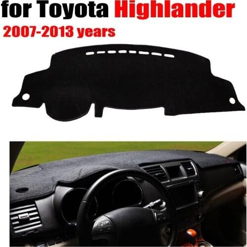 Car dashboard cover mat for TOYOTA HIGHLANDER 2007-2013 years Left hand drive dashmat pad dash mat covers dashboard accessories