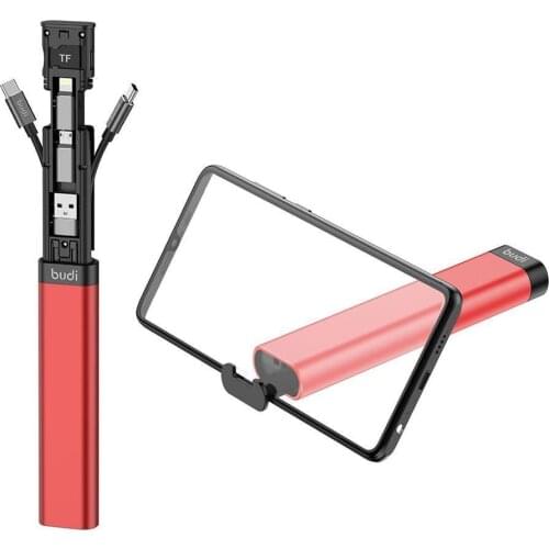BUDI Multi-functional Data Cable Stick Phone Cradle TF Card Memory Reader SIM Kit Conversion Head Universal Portable Storage