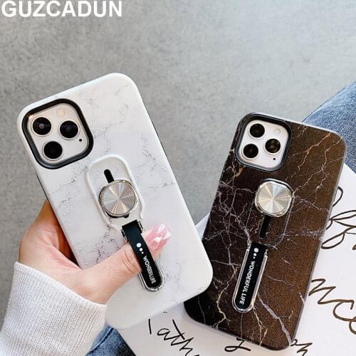Multi-function Fashion Marble Phone Bag for Iphone 12 11 Pro Max Mini Case TPU+PC Cases for Iphone Xr Xs Max X 7 8 Plus Cover