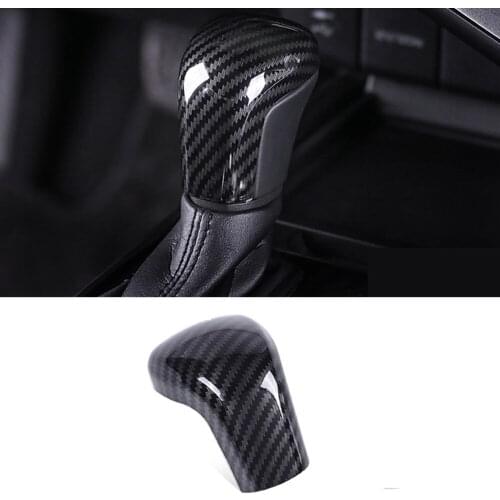 Gear Shift Knob Cover Trim For Toyota Camry 2018 Carbon Fiber ABS Car Interior Gear Shift Head Knob Cap Sticker Decor Lid
