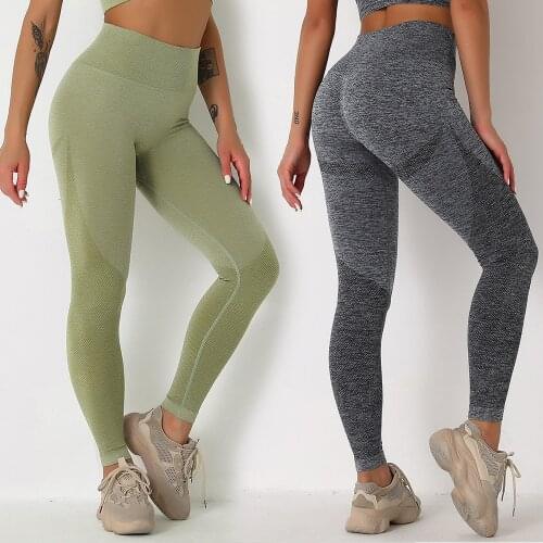 New High Waist Gym Workout Leggings Womens Seamless Yoga Pants Slim Fitness Running Sports Leggings Push Up Leggings Activewear
