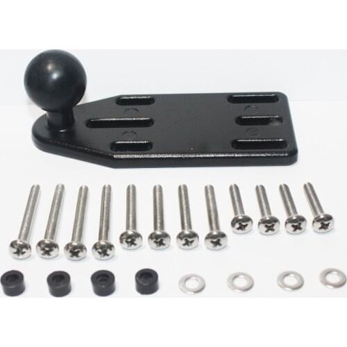 Motorcycle Aluminum Alloy Brake/Clutch Reservoir Cover Base with 1" Rubber Ball