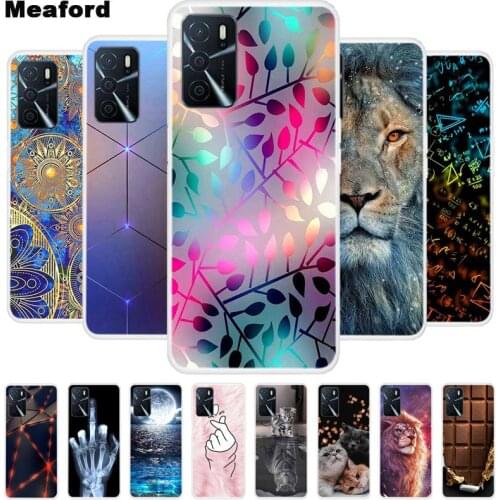 For Oppo A16 Case Shockproof Soft silicone TPU Back Cover For Oppo A16 A 16 OppoA16 Phone Cases CPH2269 Flower Case Cute Cartoon