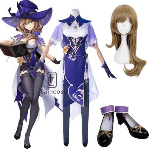 Genshin Impact Lisa Uniform The Librarian Sexy Dress Game Halloween Party Women Outfit Customize Cosplay Costume