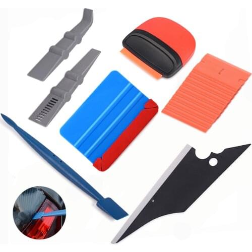FOSHIO Vinyl Car Wrap Squeegee Razor Scraper Tool Kit Carbon Fiber Film Sticker Wrapping Stick Tool Auto Window Tint Tool Set