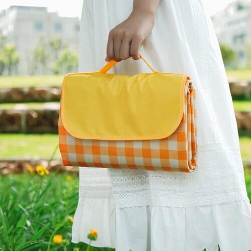 Waterproof Picnic Mat Outdoor Picnic Folding Camping Mat Multiplayer Widened Lattice Picnics Mats Portable Plaid Beach Blanket