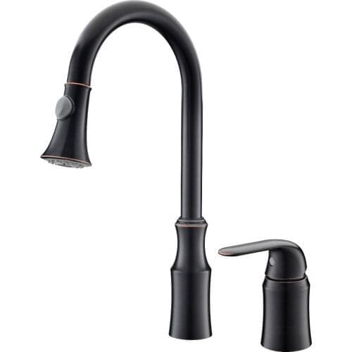 ORB black Single Handle Pull-out Kitchen Faucet mixer tap widespread 2 Holes deck mounted only ship to U.S ADDRESS