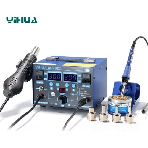 High Power YIHUA 862BD+ Hot Air Gun Soldering Station With Imported Heater Used For Phone Repair And Solder