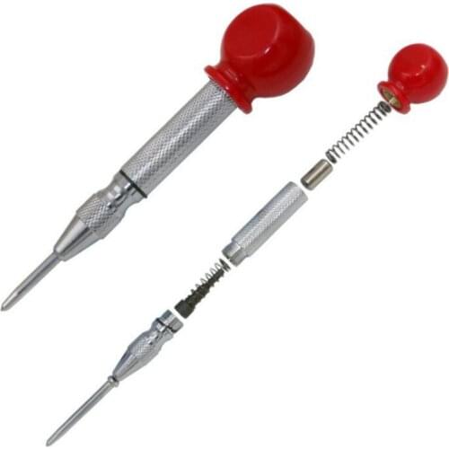 HSS High Speed Steel Automatic Center Punch With grip cap Locator Semi-automatic center punch for Car glass breakers Newest