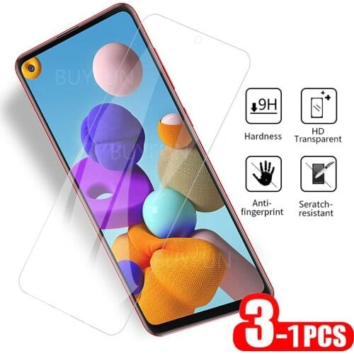 1-3PCS Tempered Glass For Samsung Galaxy A50 A71 A30 A70 A21S A10 M21 A40 M31 Screen Protector for Sansung Galaxy A21S Glass